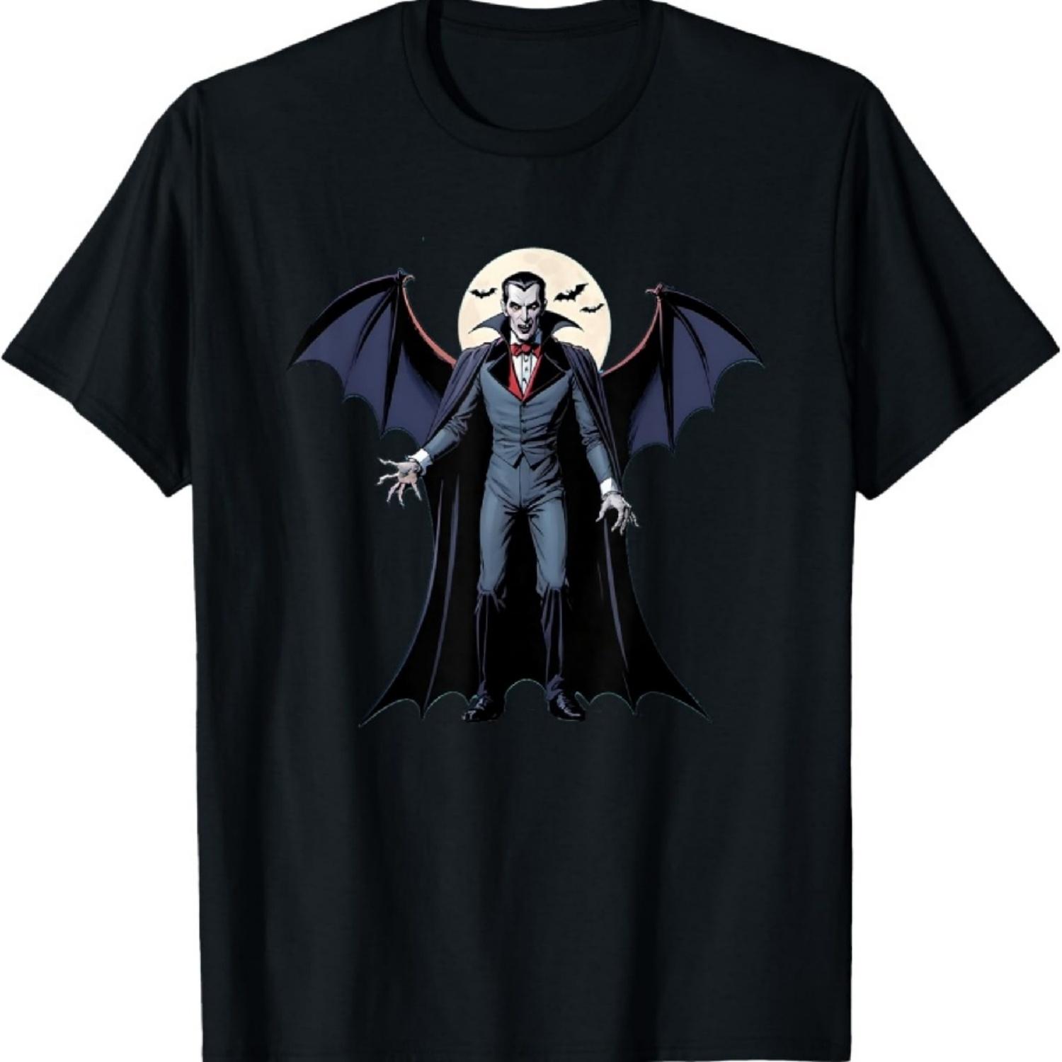 

Dracula The Vampire Bat with Wings Illustration T-Shirt XXXXXL чёрный