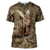 Spring/Summer Cross-border European and American Outdoor Jungle Camouflage Animal T-shirts for men and women, sports casual short-sleeve for students