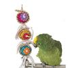 Sepak Takraw Parrot Chewing Ball Safe Bite Swing Bell Cage Hanging Bird Accessory for African Grey Macaw Parakeet Chew