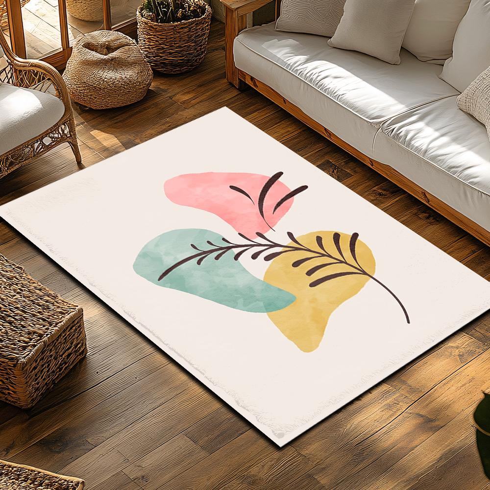 Abstract Area Rug Modern Geometric Carpet Living Room Decor Floor Mat Home Accent Non-Slip Washable Indoor Outdoor Rugs