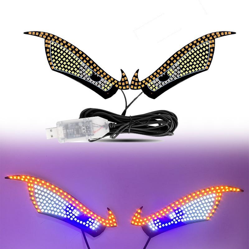 

Car LED Devil Eyes Light Decorative Lights USB Warning Lights Dynamic Demon Eye Lights Atmosphere Light Auto Accessories USB Socket