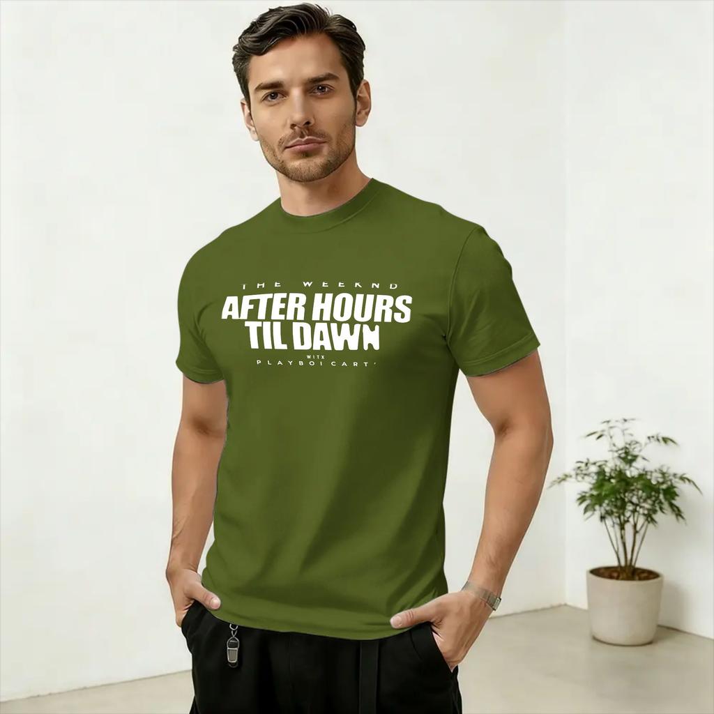 After Hours Til Dawn Stadium Tour 2026 TShirt Unisex Funny Cotton Tee Shirt Round Neck Short Sleeve T Shirts 4XL 5XL 6XL Tops
