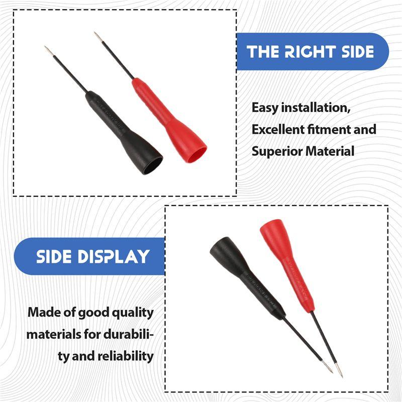 AEE4-6 Pack 2Mm Needle Test Probes, 600V/10A Non-Destructive Multimeter Test For Leads Tl71 Tl75- 3 Black & 3 Red