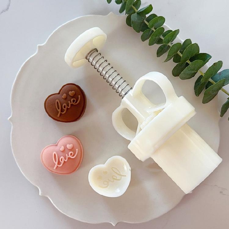 MidAutumn Festival Mooncake Maker Love Heart Moon Cake Mold Cookie Stamps