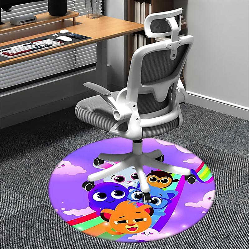 

Bolofofos Chair mat Round Rug-Office carpet, Machine Washable, Non-slip, Suitable for Living Rooms, Bedrooms, Entryways, and Holiday-themed 80cm by 80cm