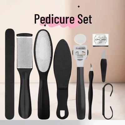 Stainless Steel Pedicure Set: Foot File, Scrubber, and Grinder for Removing Dead Skin and Calluses