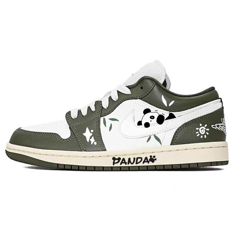 

Jordan Air Jordan 1 Vintage Basketball Shoes Unisex Low Top White/Green DC0774-122(Team56-) 35.5