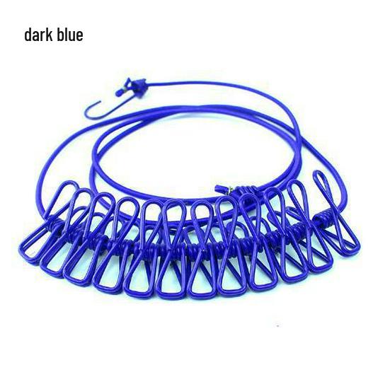 Přenosný větruodolný zatahovací sušák na prádlo s 12 protiskluzovými kolíčky