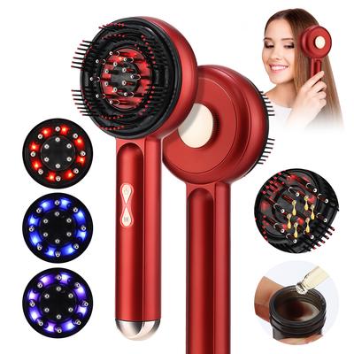 Electric Head Kneading Massage Comb Scalp Relax Massager 660nm Red Light Oil Applicator Hair Growth Comb Anti-Hair Loss Hair Car