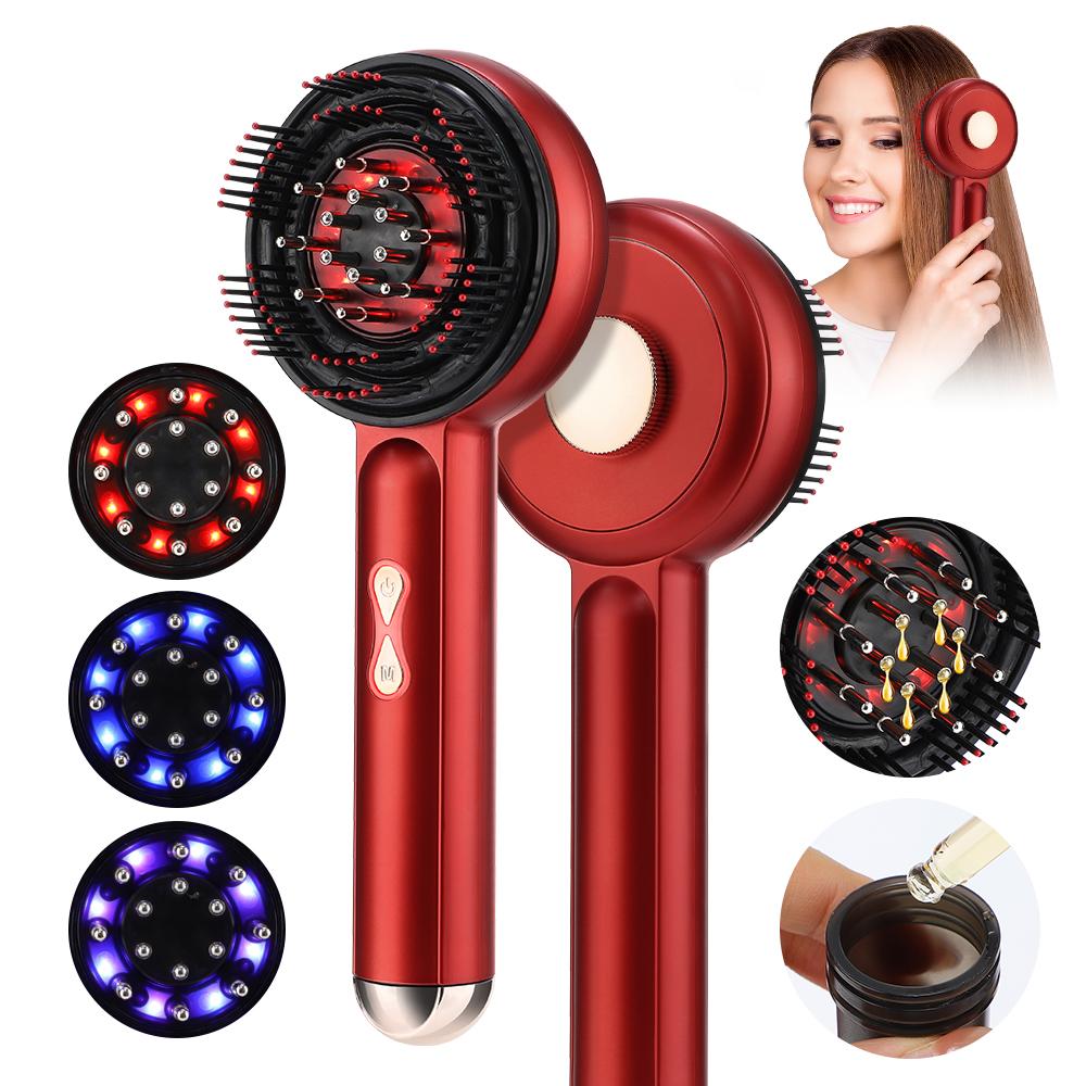 Hair Care Massage Comb EMS Micro-current Head Massager 660 Infrared Red Light Anti Hair Loss Hairbrush Scalp Oil Applicator