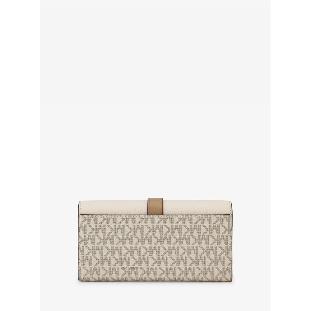 MichaeL Kors Greenwich L fLap Cont. wLt. Mk Sig Light Cream muLti 35f6ggre9v2605