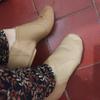Adult and Children's Low Heeled Jazz Dance Shoes, Camel and Black Oxford Cloth Genuine Leather Elastic Cloth Jazz Shoes