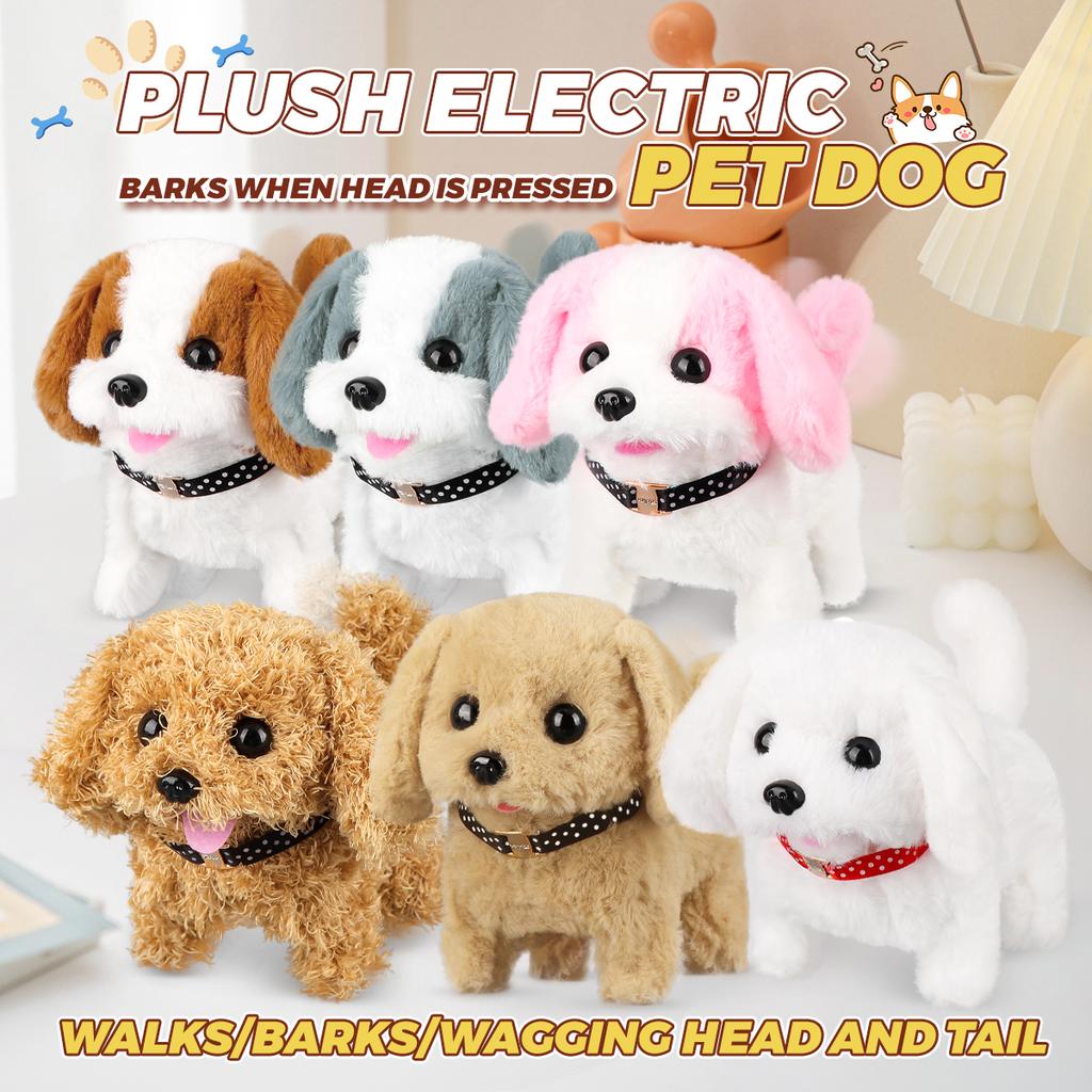 6 Styles Realistic Plush Simulation Smart Dog Children Toy Can Walking And Call Electric Plush Robot Pet Dog Toddler Christmas