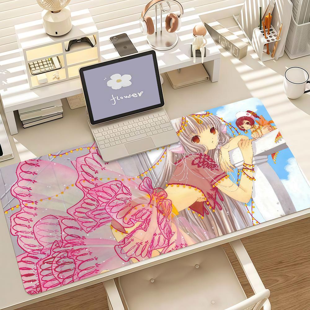 Cartoon C-Chobits Mouse Pad Anti Slip Rubber Edge Locked Thickened Laptop Gaming Desk Mat