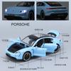 1:32 Porsche Taycan High Simulation Car Models Alloy Diecast Sports Cars Sound Light Pull Back Supercar Gifts for Kid
