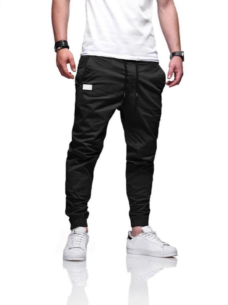 Men Cargo Pants With Drawstring For Casual Wear In Cotton Blend Fabric For Youth