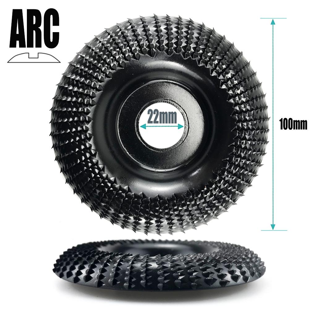 16/22mm Aperture 100mm Arc Angle Grinding Wheel Woods Shaping Grinding Discs Woodworking Sanding Wheel Rotary Abrasives