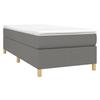 3144491 vidaXL Lit à sommier tapissier avec matelas Gris foncé 90x200 cm Tissu