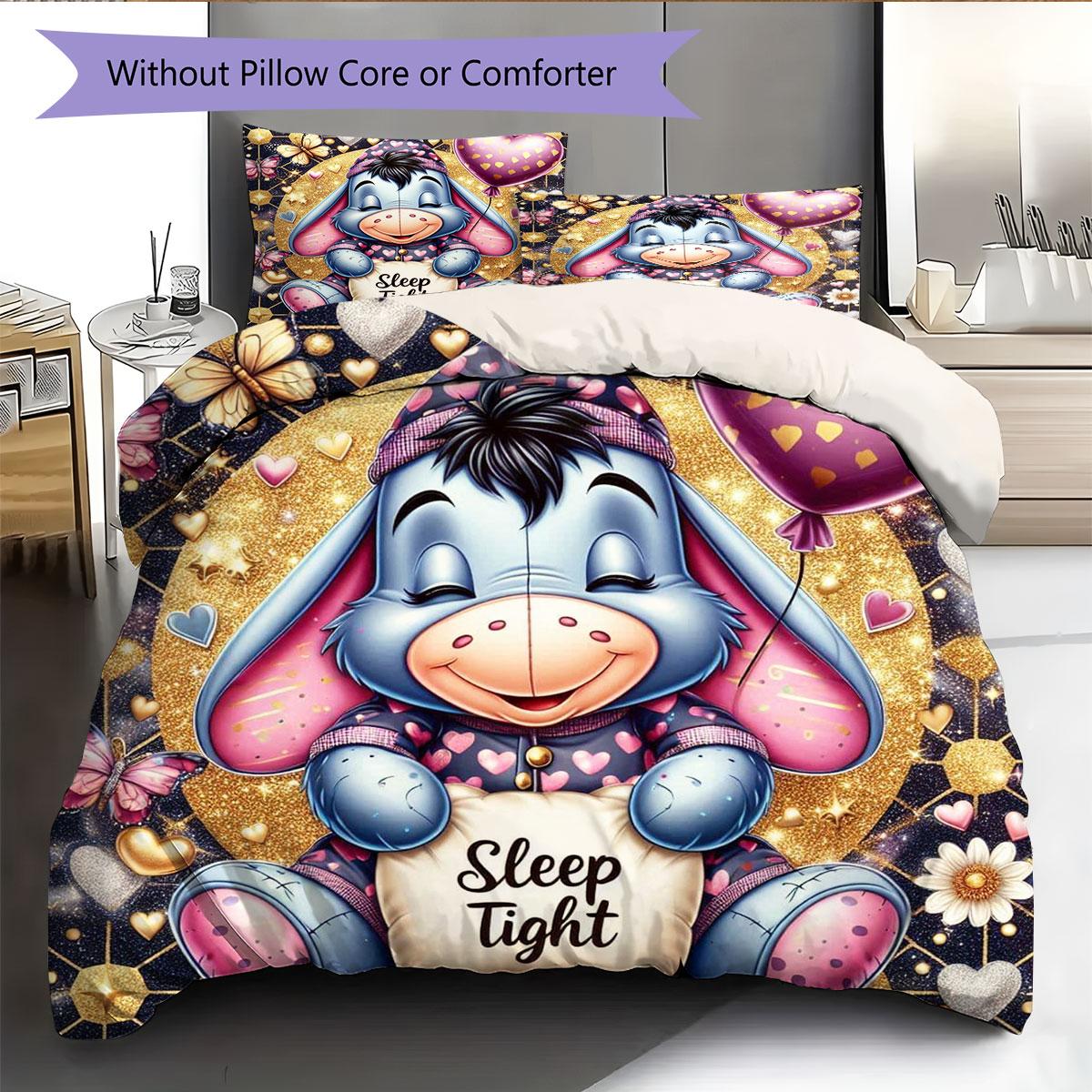 

Eeyore Print Bedding Set Featuring An Image of Someone Sipping Coffee Is The Perfect Choice for Decorating A Child s Bedroom. 135x200cm