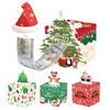 Weihnachts-Geldgeschenk-Box Bargeld-Herauszieh-Aufbewahrungsbox mit 50 transparenten Beuteln Kinder Weihnachts-DIY Überraschungsgeschenk Neujahrsparty-Dekoration