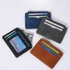 Multi-slot Small Mini Travel PU Leather Credit Card Holder Wallet Ultra-thin Business Id Card Cover Case for Men Women