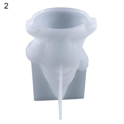 Pwichdn Casting Mold Eye-catching Wide Application Silicone Christmas Themed 3D Santa Claus Mold for Home