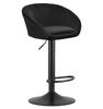 EAST Stool - Black Velvet / Black Base