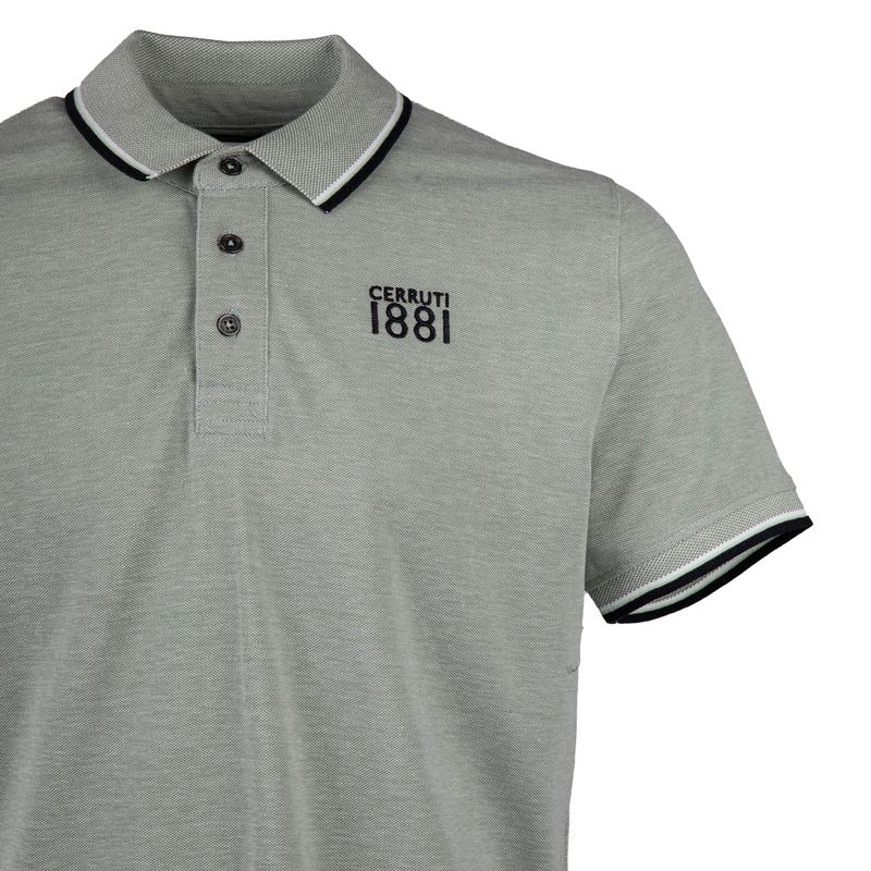 Polo regular manches courtes natisone avec liseré Homme CERRUTI