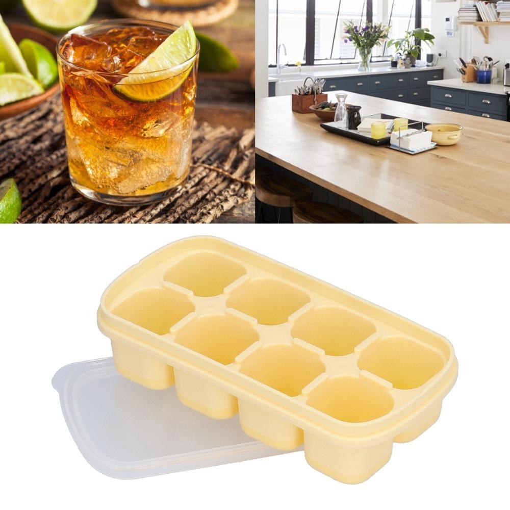 8 Grid Ice Cube Tray With Lid Large Ice Cube Tray Reusable Ice Cube Mold Kitchen