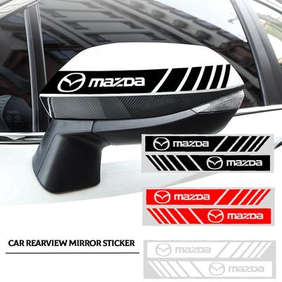 2Pcs Car Stripe Stickers Rearview Mirror Reflective Vinyl Decals Decoration For 3 6 CX5 2 CX3 CX9 MX5 RX8 Axela Demio MS CX5 Axela Demio Atenza