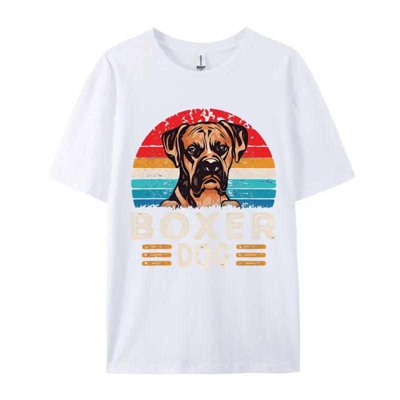 Vintage Boxer Dog Tshirt Dog Owner TShirt Unisexs Cotton Designer TShirts Streetwear Unisex Tee Casual S
