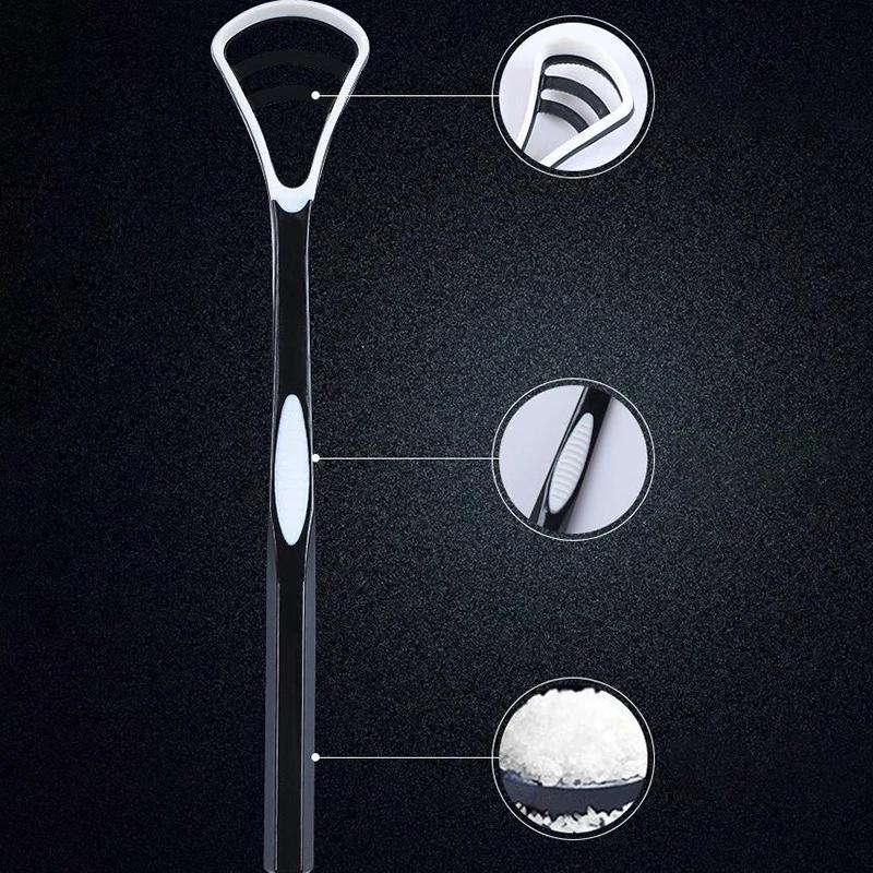 Dual Uses Tongue Scraper Cleaners Reusable Oral Hygiene Brush for Fresh Breath Teeth Cleaning