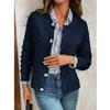 Women Autumn Knitted Cardigans Jackets Office Ladies Solid Color Long Sleeve Sweater Outerwear Coats