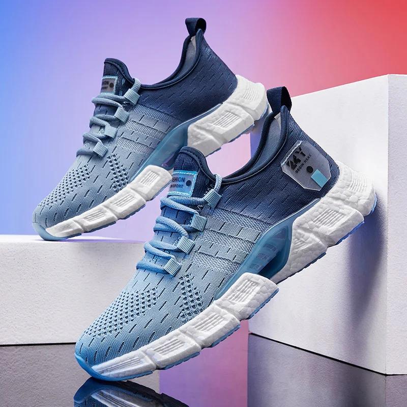 New Fashion Runnning Sport Shoes Men Outdoor Sneakers Lightweight Breathable Mesh Comfortable Men's Casual Shoes Jogging Zapatos