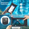 2er-Pack Dual-Fach IPX8 Wasserdichte Handytasche TPU Touchscreen Trockentasche Passt für 7,5 Zoll Handy Verstellbare Lanyard Strand Schwimmen