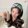 PROLY New Fashion Headband For Women Wide Side Knitted Hairband Autumn Winter Colorful Turban Center Knot Headwear