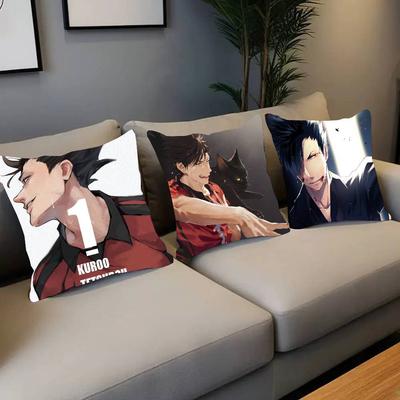 Kuroo Tetsurou Anime Haikyuu!! Pillow Case Sofa Cushion Cover Room Home Decoration
