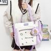 Women's Handbag Cartoon Print Book Bag Student Shoulder Bag Large Capacity Crossbody Bag