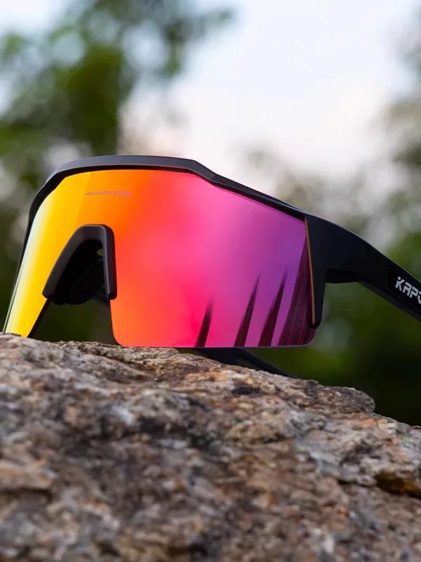 Kapvoe Glasses for Riding Polarized Outdoor Sports Sunglasses Men and Women Running Bicycle Windproof Myopia Goggles