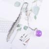 2Pcs Creative Flower Specimens Bookmark Pendant Metal Book Mark Student Stationery School Office Supply