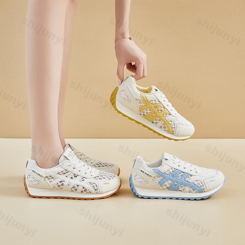 Women's Sneakers Autumn New Mesh Breathable Outdoor Non Slip Running Shoes Lightweight Comfortable Lace Up Casual Shoes