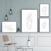 Print Couple Wall Art Canvas Painting Line Drawing Couple Hand Love Kiss Posters and Prints Scandinavian Paintings Decor Living Room