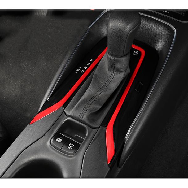 Red Gear Shift Box Panel Cover Trim For TOYOTA COROLLA 2019-2022