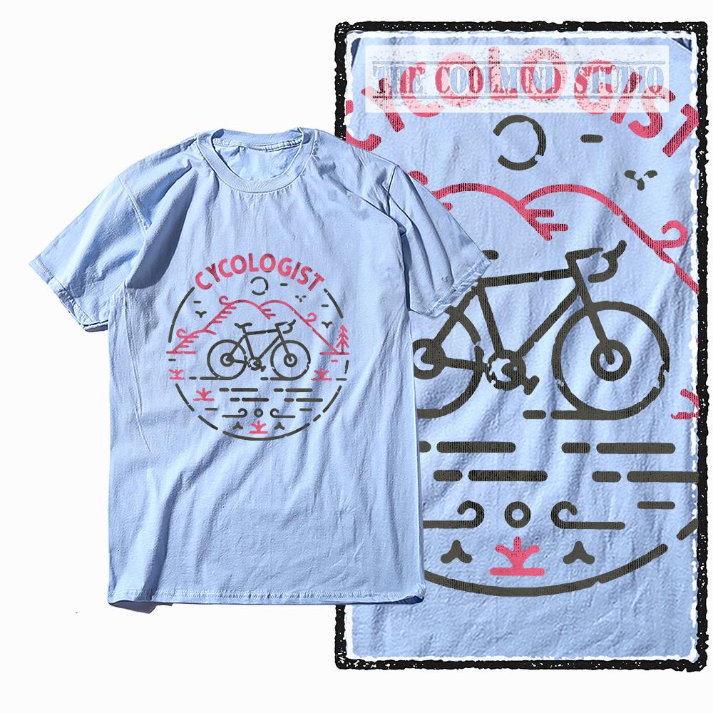Coolmind Z1106100% Cotton Bike Printed Exclusive Graphic Men T Shirt Cotton Men Tshirt T-shirt for Men Loose Tee Shirt