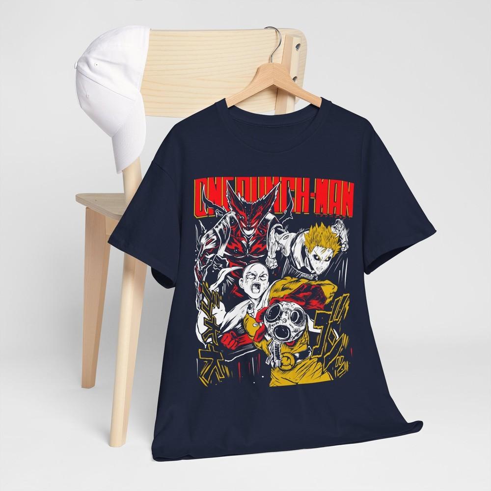 One Punch Unisex Tshirt Saitama Vs Garou Anime Anime Vintage Unisexga Shirt Gifts M