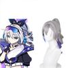 Silver Wolf Cosplay Wig Medium Length, Hand-woven With High-temperature Fiber