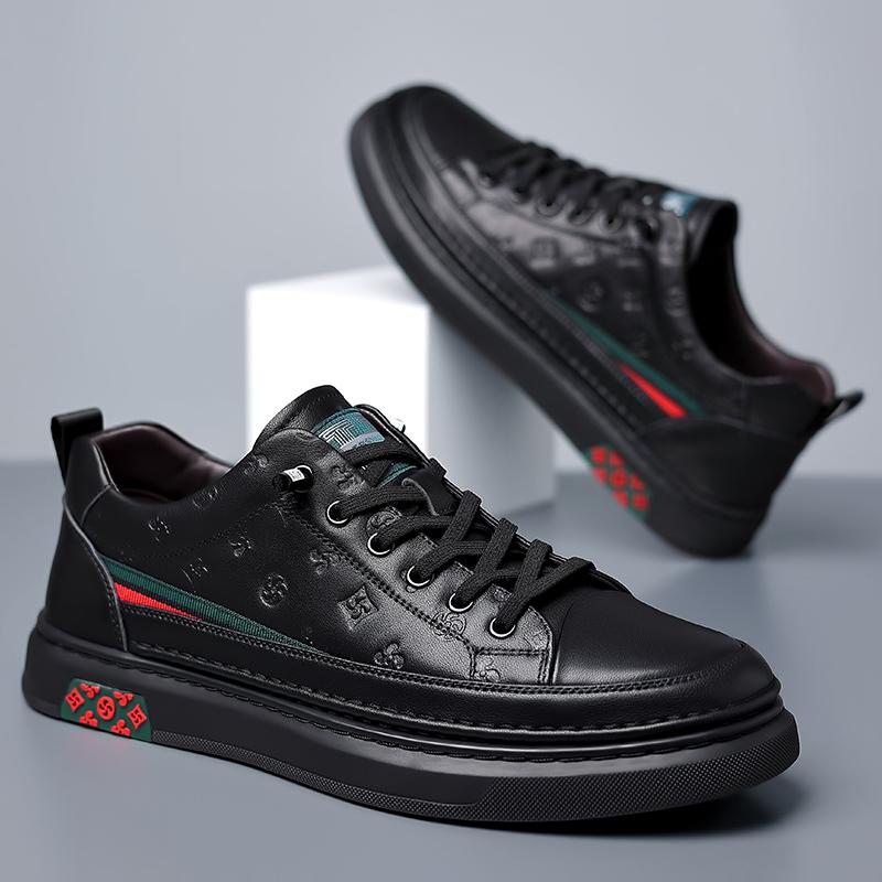 Spring Men Flat/5cm Elevator Shoes Leisure Men Loafers White Soft Leather Moccasins Height Increase Taller Shoes Man Sneakers