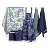 Torchons - Lot de 2 - 50 x 70 cm - 100% coton absorbant - Bleu chic