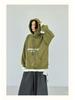 Becabeau Winter Korean-Style Loose Plus-Size Casual Letter Hooded Fleece Sweatshirt