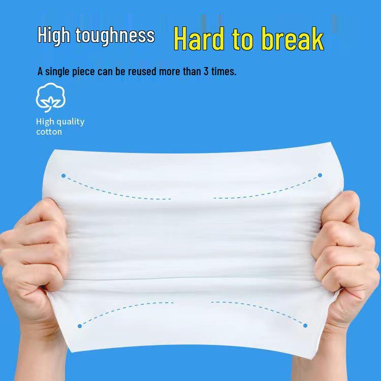 Verdickte Einweg-Gesichtstücher aus reiner Baumwolle - Weich, vergrößert und Familien-Vorteilspackung